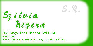 szilvia mizera business card